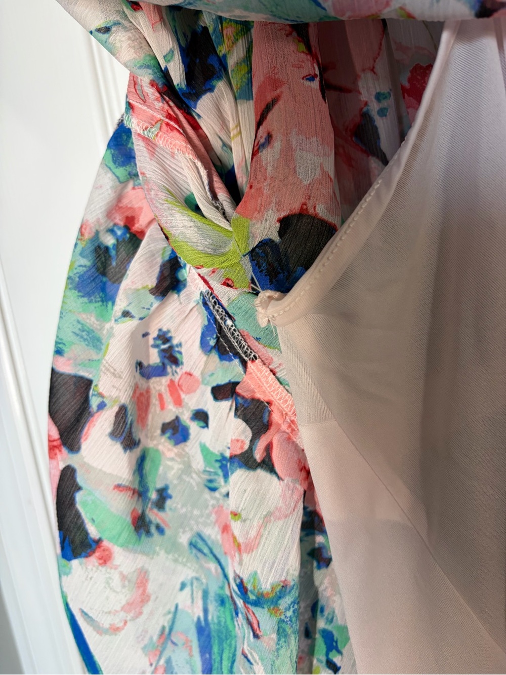 H&M Floral Tiered Maxi Dress in Pink and Blue - Picture 8 of 15